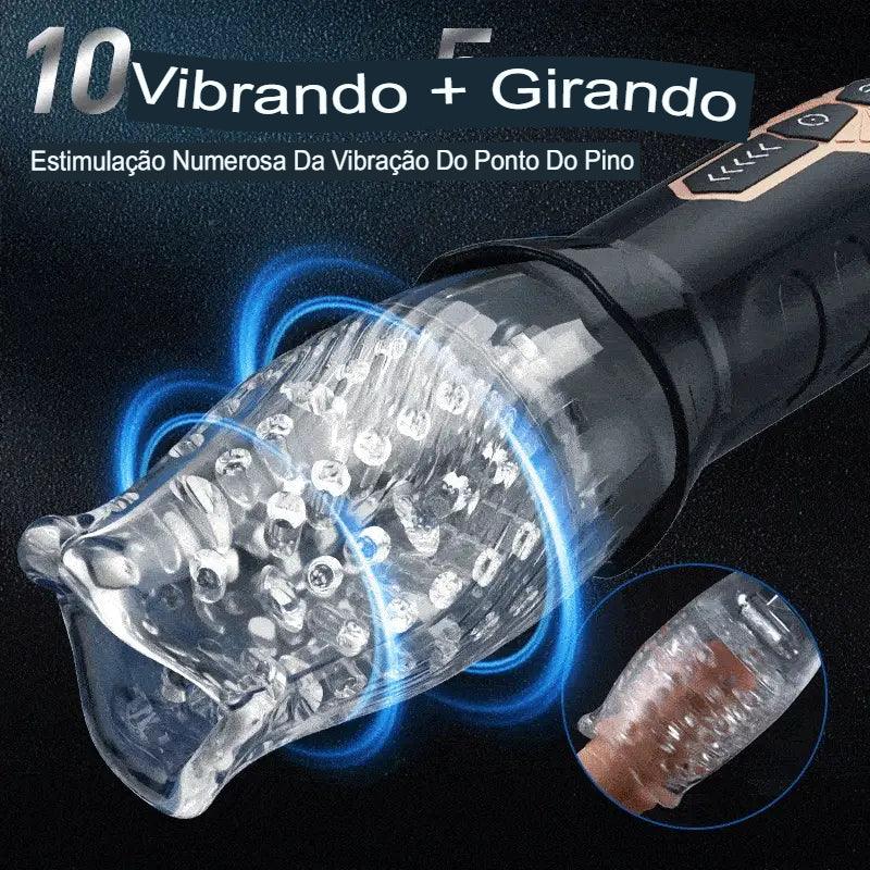 Masturbador de Rotação Automática em 360º - Tornado