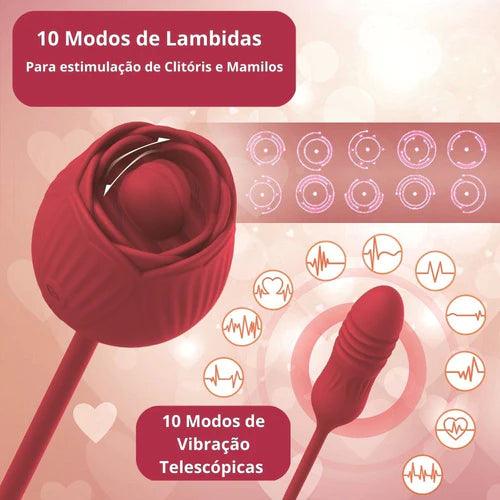 Vibrador Rosa Lótus 10 modos