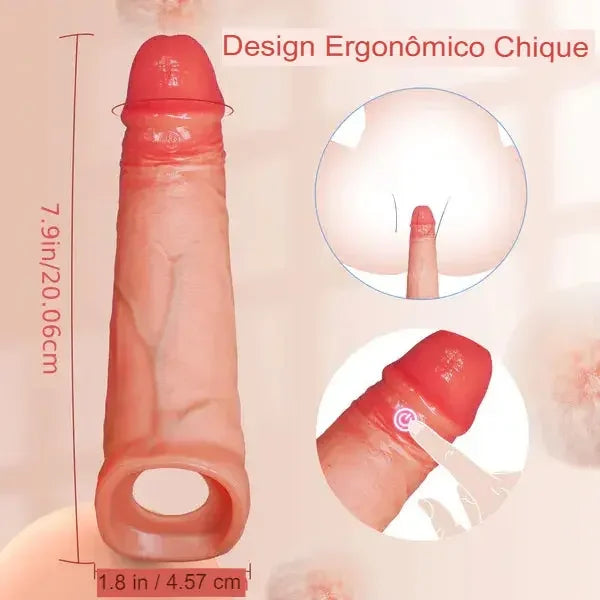 Capa Peniana Vibratória com Controle via APP