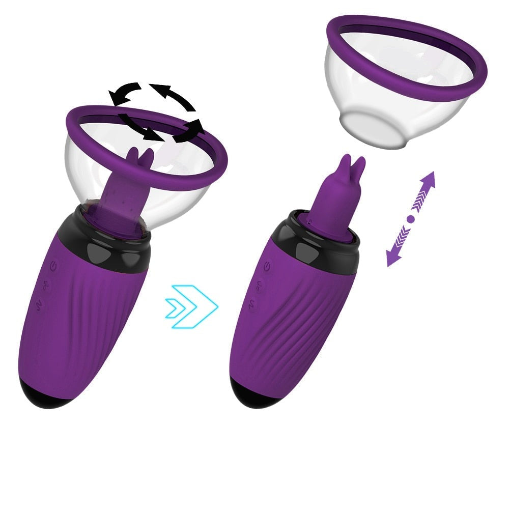 Lambilícia - Estimulador de Mamilo/Clitóris com Sucção e Lambidas