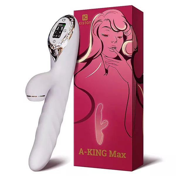 A-King Max Vibrador De Luxo Vai e Vem Com Estimulador e Display Kistoy
