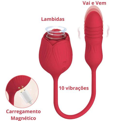 Vibrador Rosa Lótus 10 modos