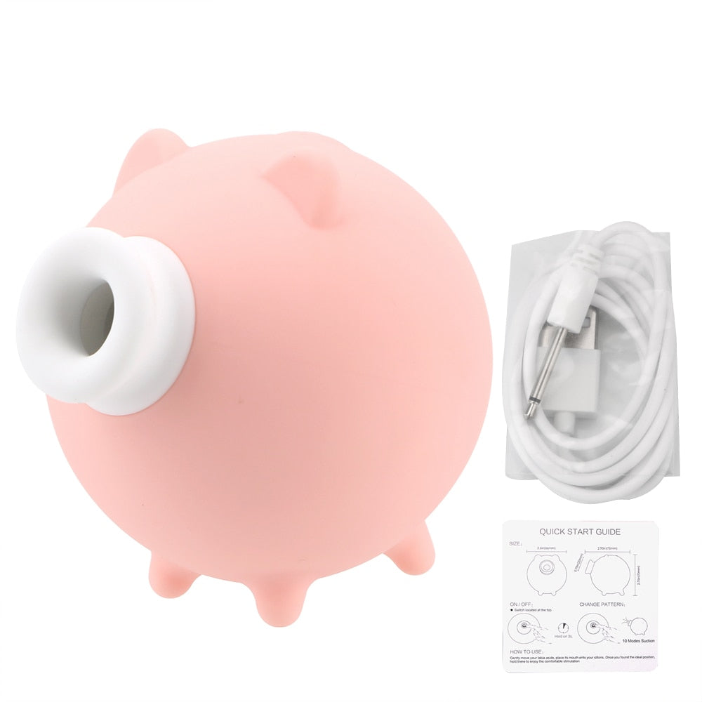 Vibrador e Sugador de Clitóris Porquinho