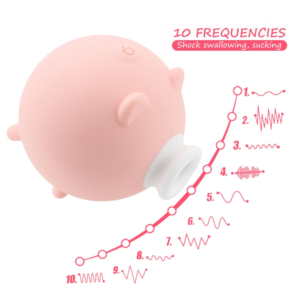 Vibrador e Sugador de Clitóris Porquinho