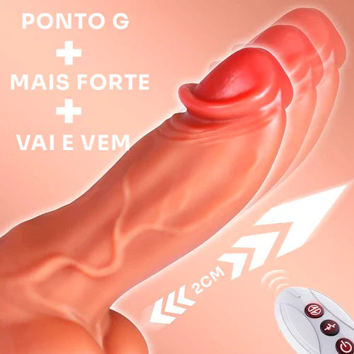 Pênis ultra realista edição 2024 com 9 modos de vibração + controle sem fio