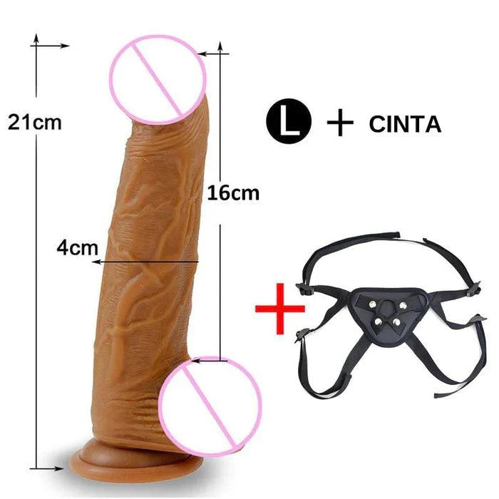 Cinta com Pênis Bullet Realista disponível em 3 tamanhos