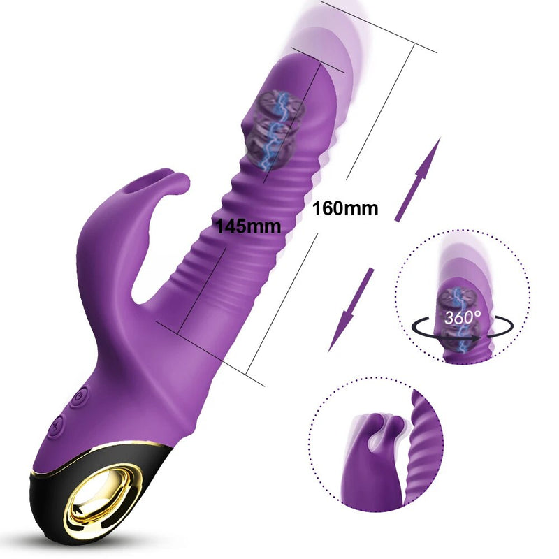 Vibrador e Estimulador duplo -  Ondas de Prazer Radiante