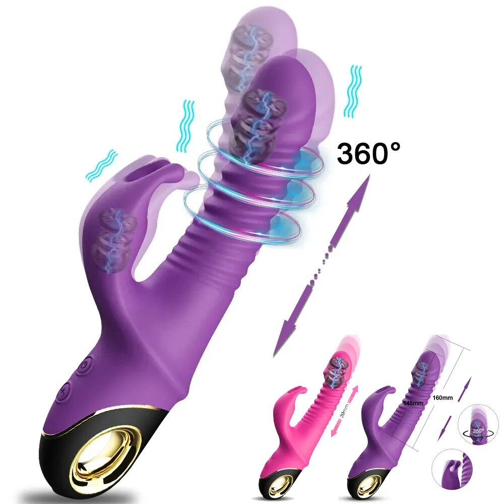 Vibrador e Estimulador duplo -  Ondas de Prazer Radiante