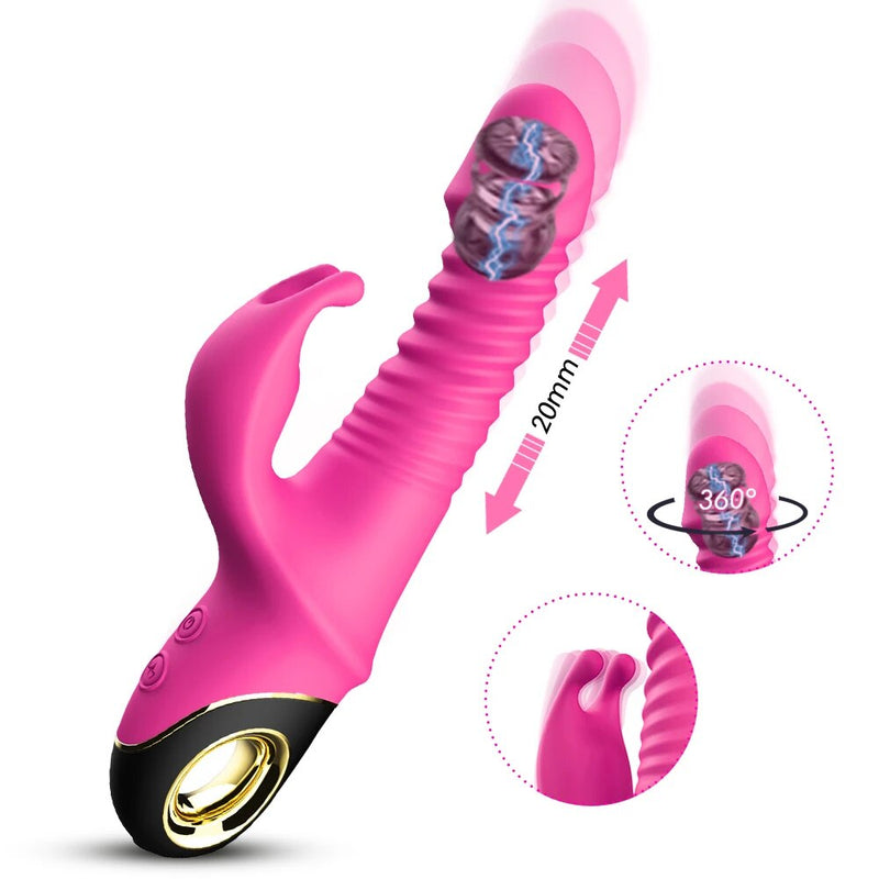 Vibrador e Estimulador duplo -  Ondas de Prazer Radiante