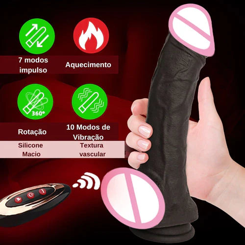 Pênis Realista Shadow boy 4 em 1 vibrador com aquecimento