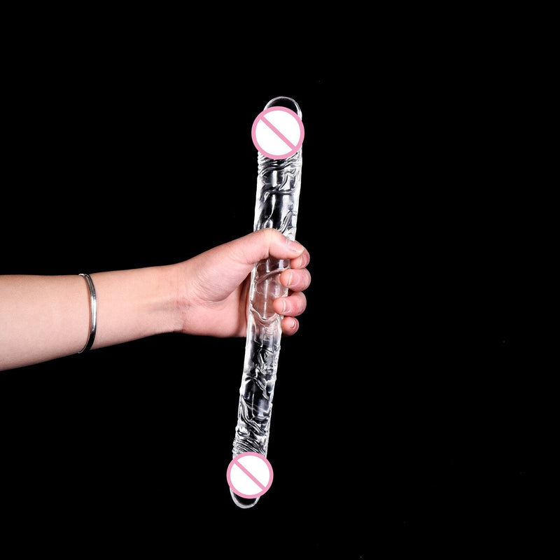 Pênis Jellies 43cm com cabeça dupla