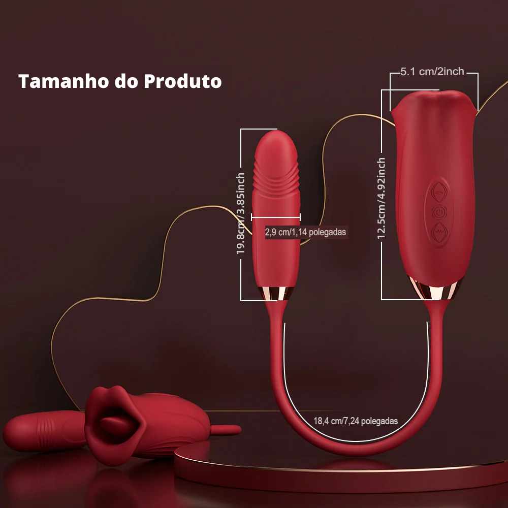 Masturbador Vibra Morde e Suga Boca de Mel II
