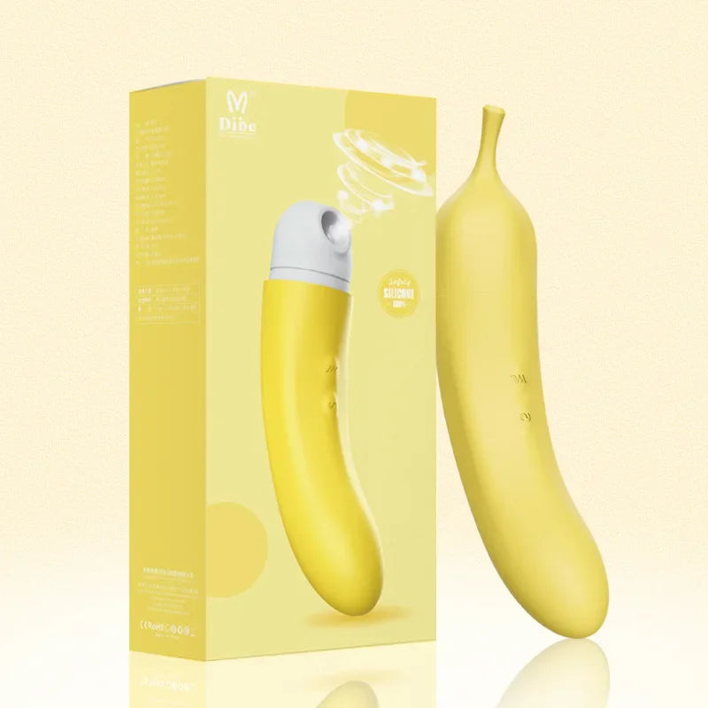 Abby Vibrador Banana Com Estimulador de Clitóris Dibe