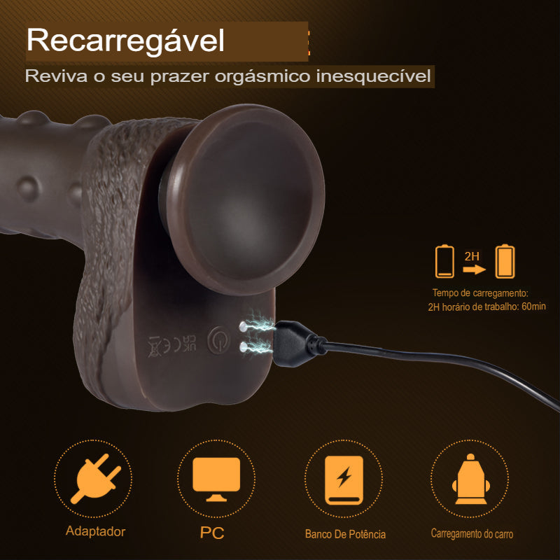 Black Tesão - Consolo 3 em 1 (18 centímetros)