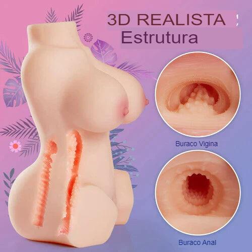 Masturbador Masculino com Vagina, Ânus e Peito
