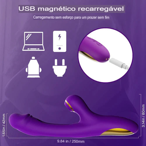 Sky - Vibrador de batida de ponto G para sucção de clitóris